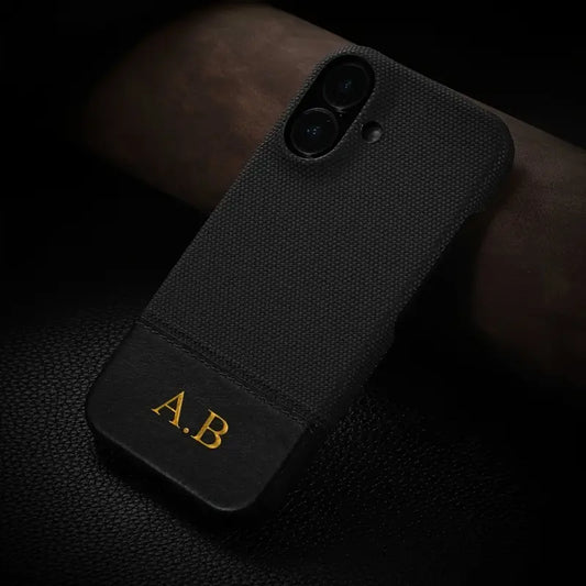 Capa iPhone Couro e Tecido