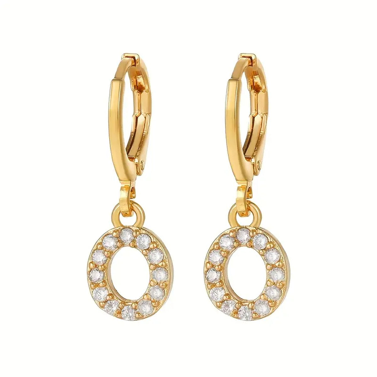 Brincos com Inicial e Brilhante