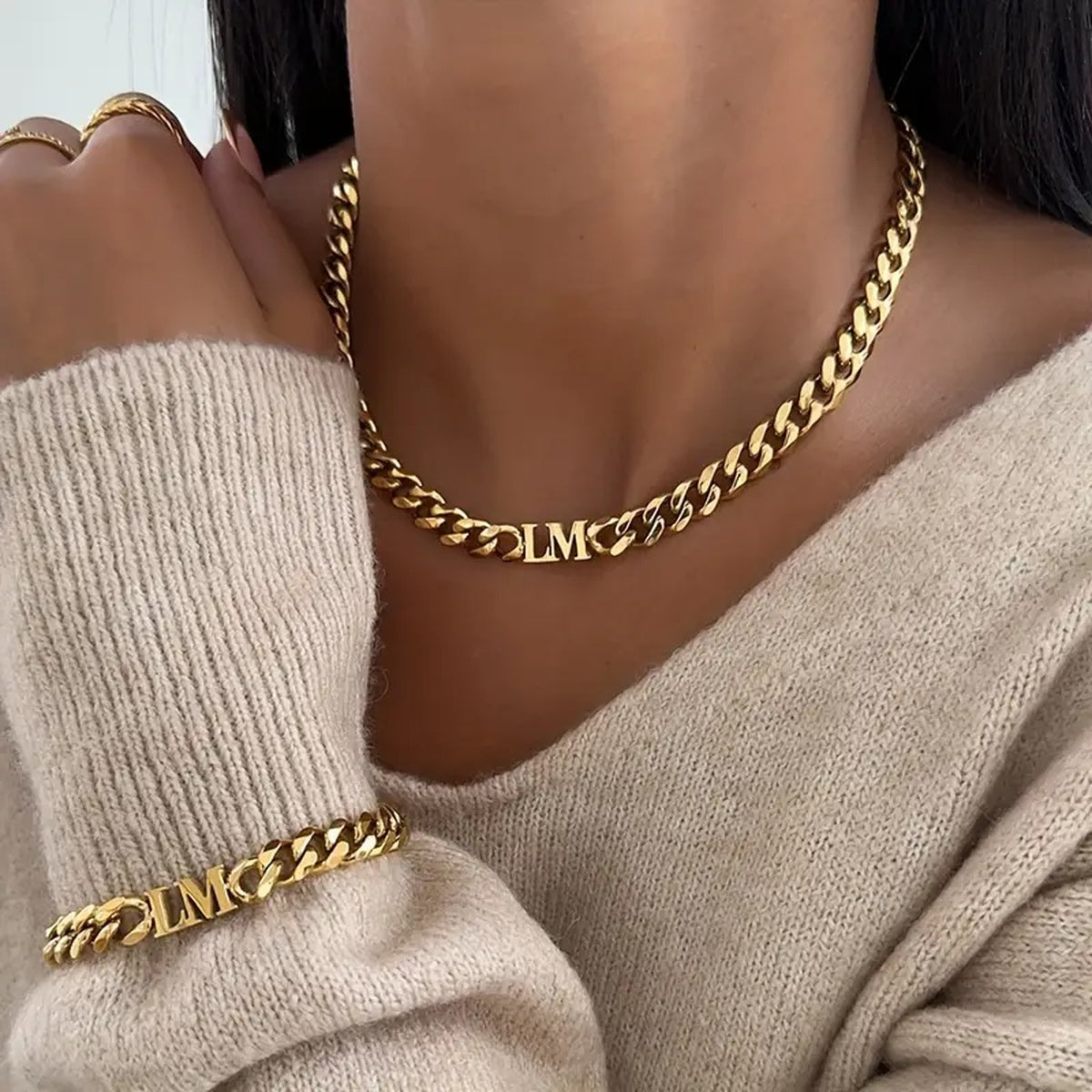 Colar Corrente com Iniciais