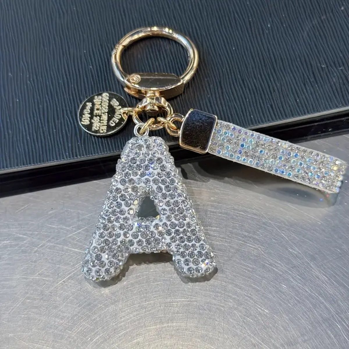 Porta-Chaves com Inicial Brilhante