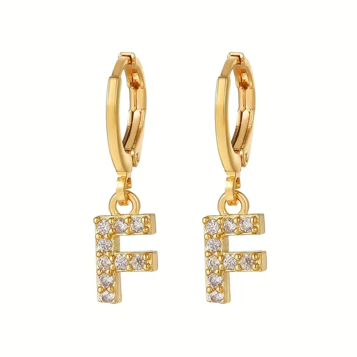 Brincos com Inicial e Brilhante