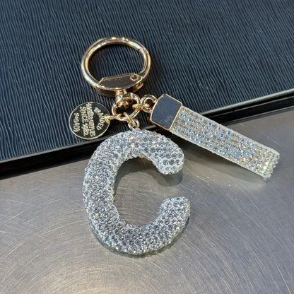 Porta-Chaves com Inicial Brilhante