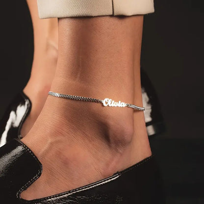 Pulseira Tornozelo Corrente com Nome