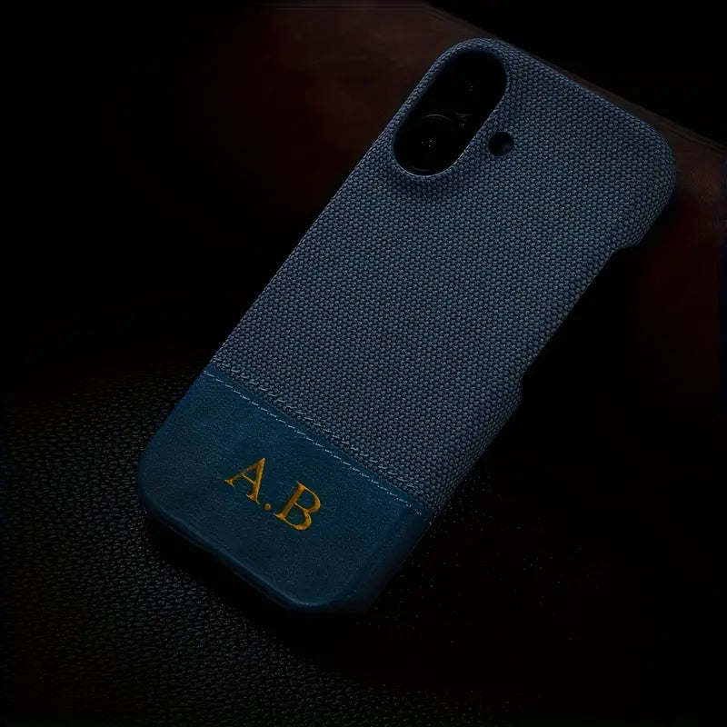 Capa iPhone Couro e Tecido