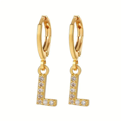 Brincos com Inicial e Brilhante