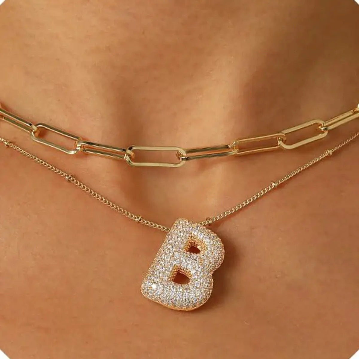 Colar Duplo com Iniciais