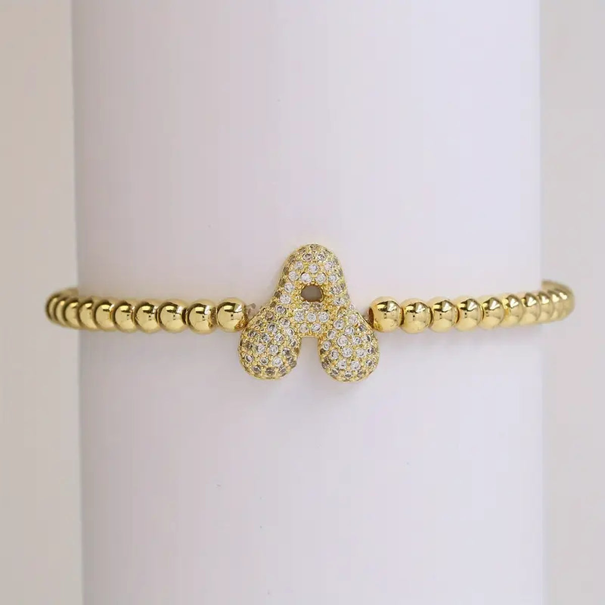 Pulseira com Inicial e Brilhantes