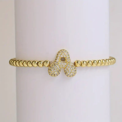 Pulseira com Inicial e Brilhantes