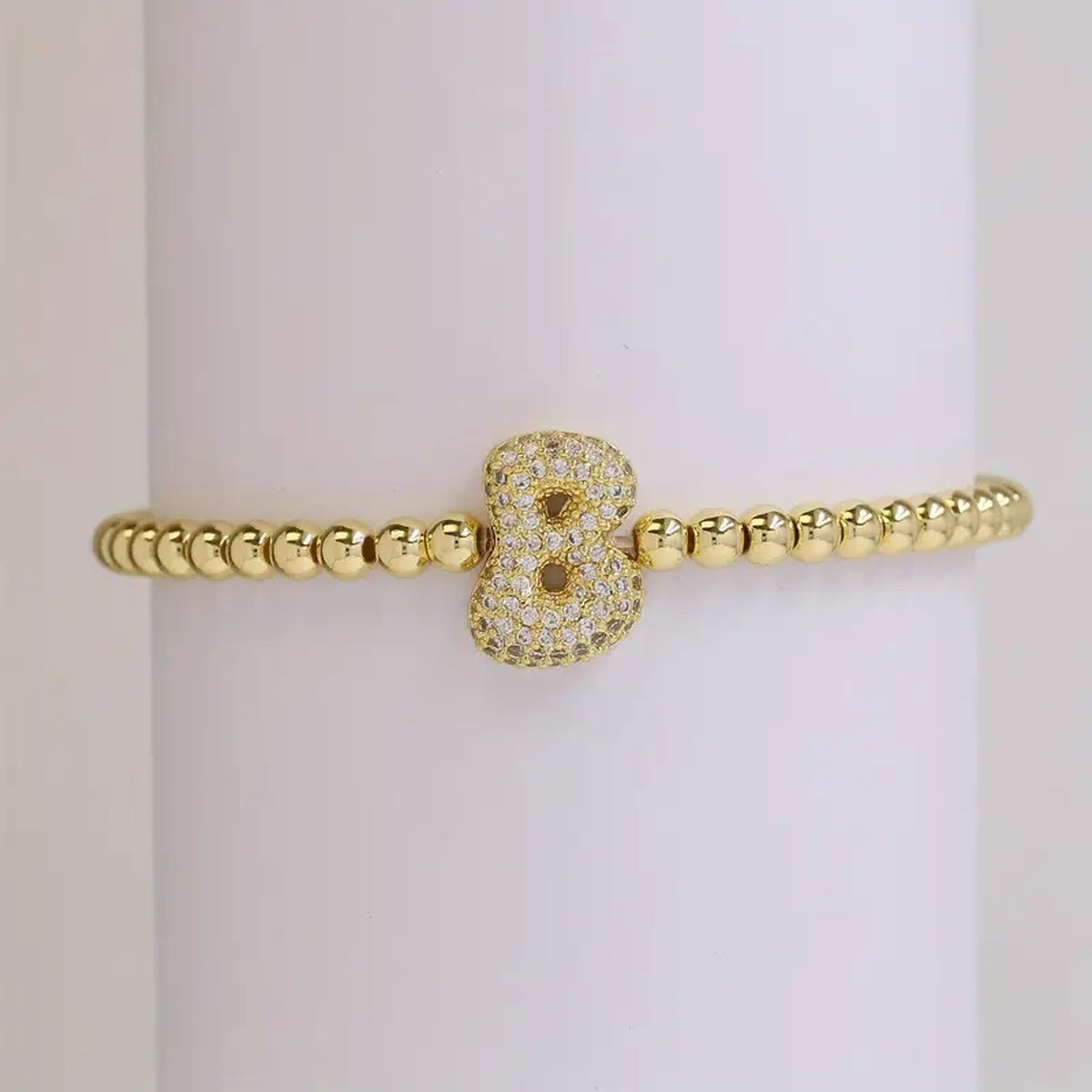 Pulseira com Inicial e Brilhantes