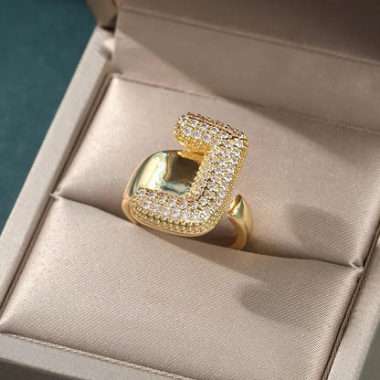 Anel Ajustável com Inicial