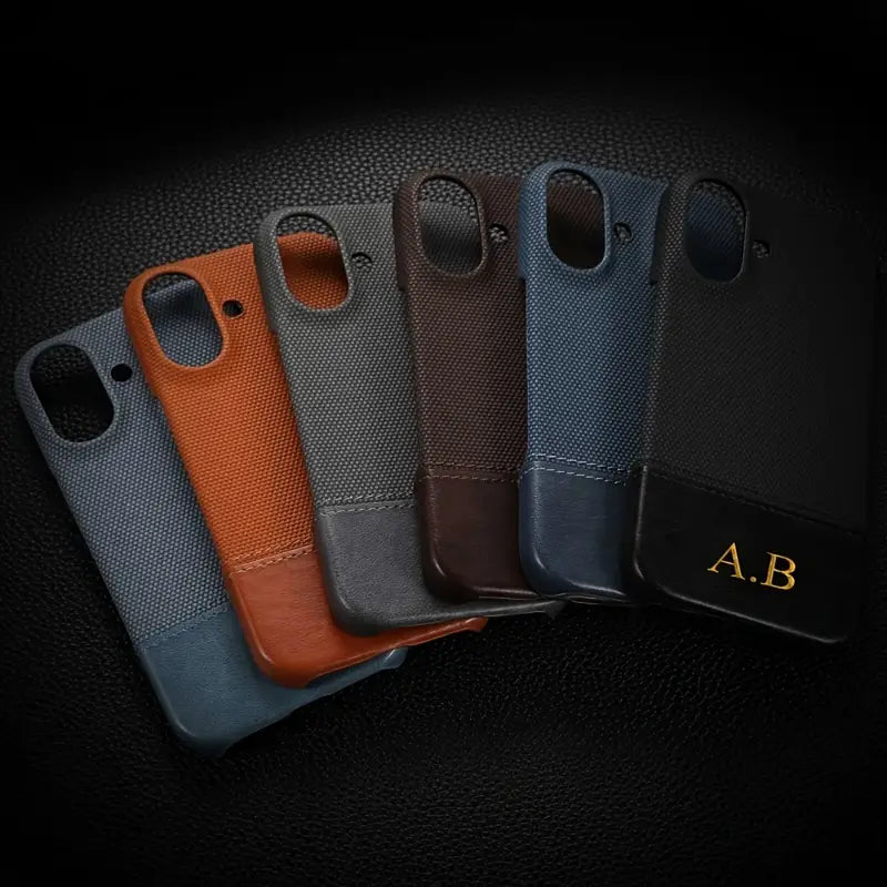 Capa iPhone Couro e Tecido