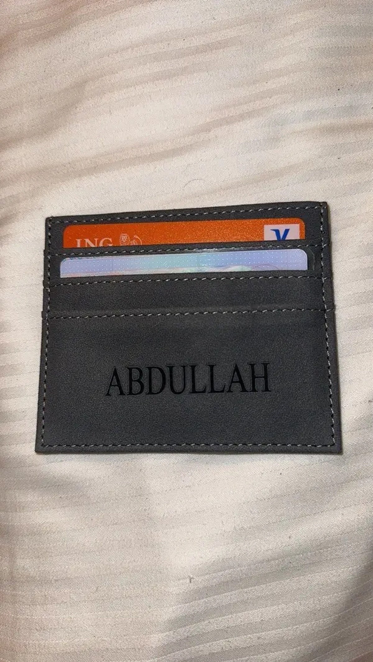 Carteira Slim Camurça com Nome