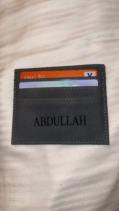 Carteira Slim Camurça com Nome