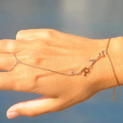 Pulseira e Anel com Letras