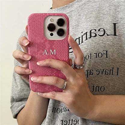 Capa iPhone Croco com Inicial