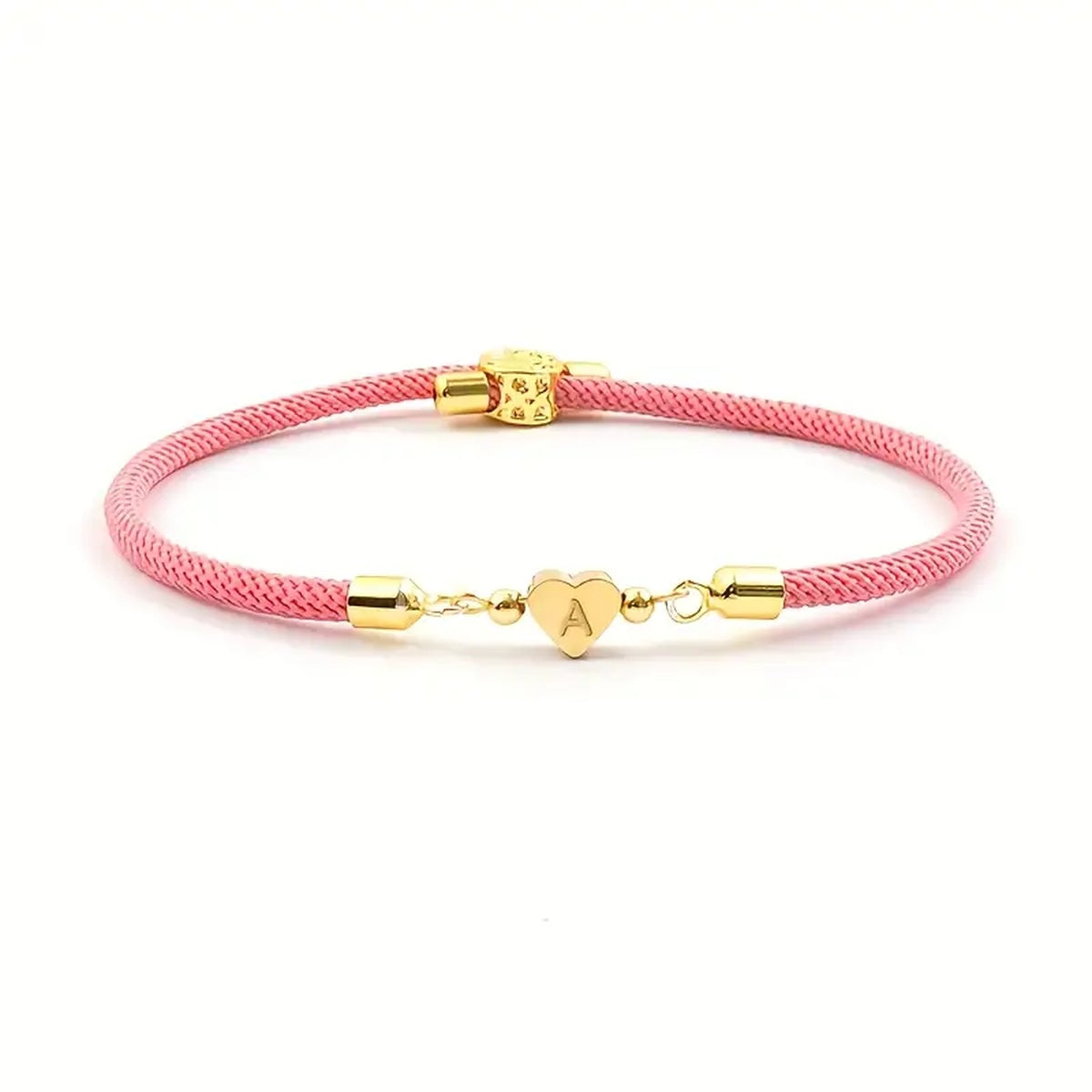 Pulseira Tecido com Inicial e Coração