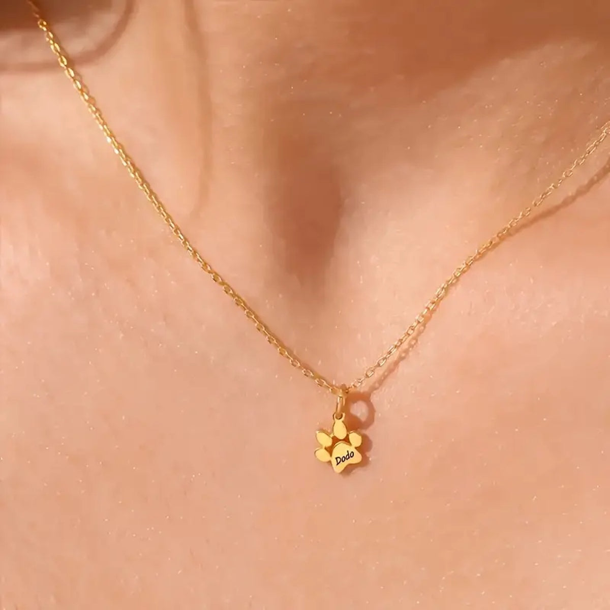 Colar Pata de Cão com Nome