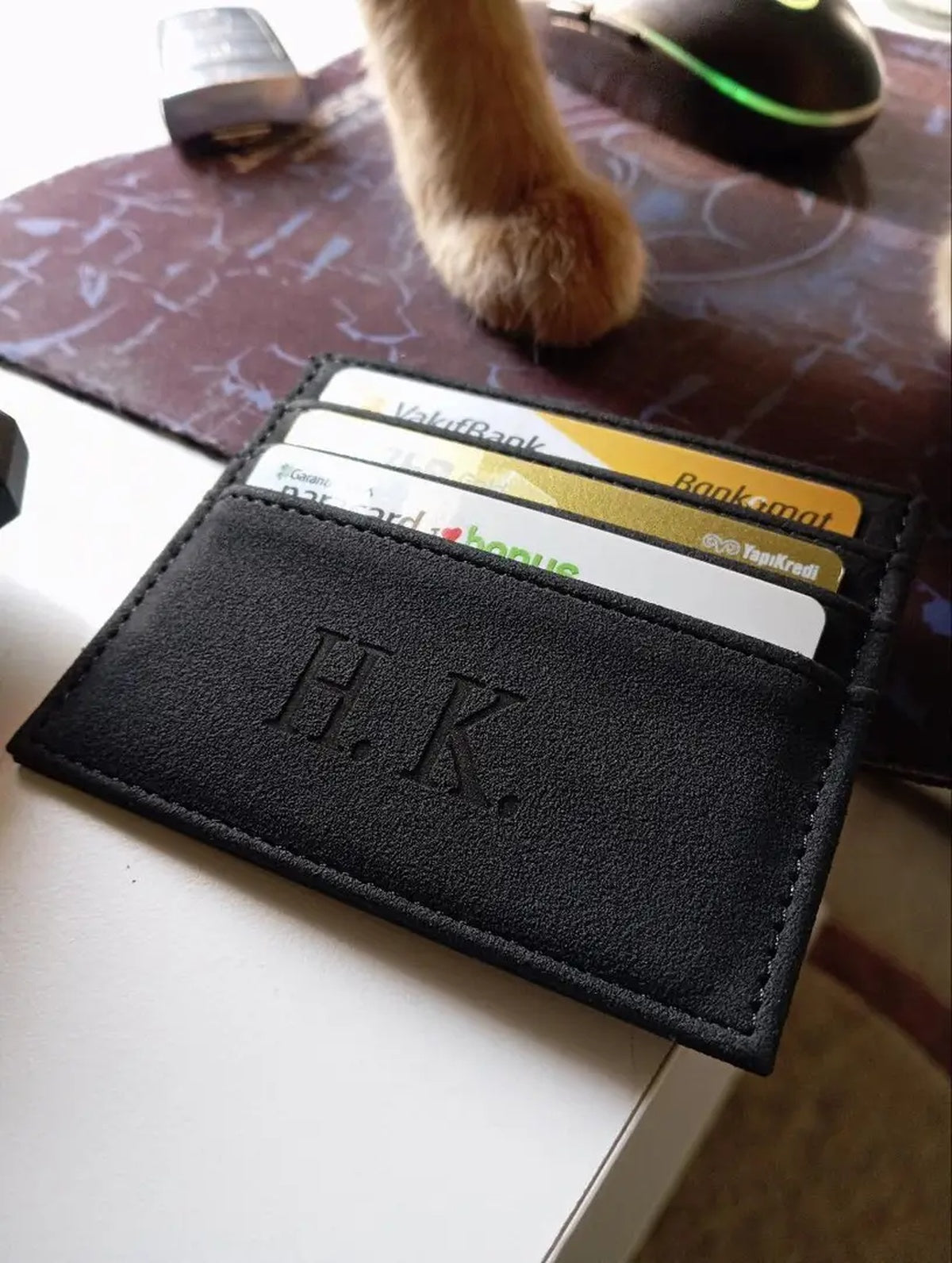 Carteira Slim Camurça com Nome