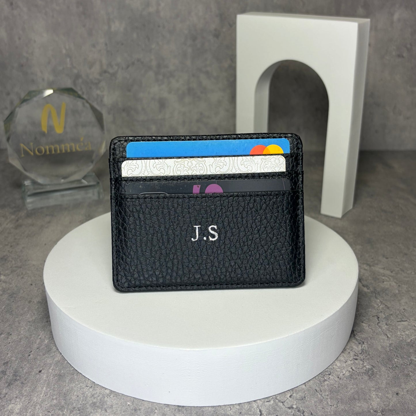 Carteira Cartões Croco com Iniciais