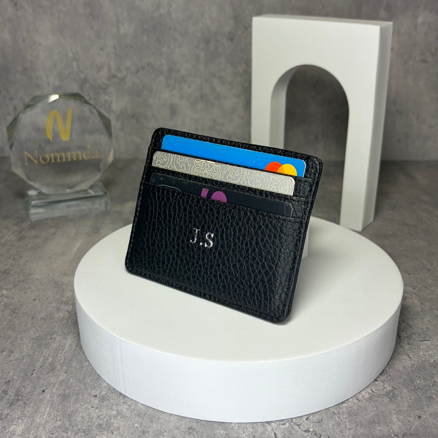 Carteira Cartões Croco com Iniciais