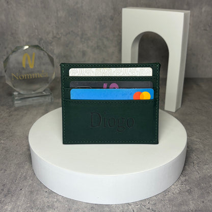 Carteira Slim Camurça com Nome