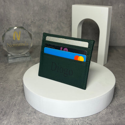 Carteira Slim Camurça com Nome