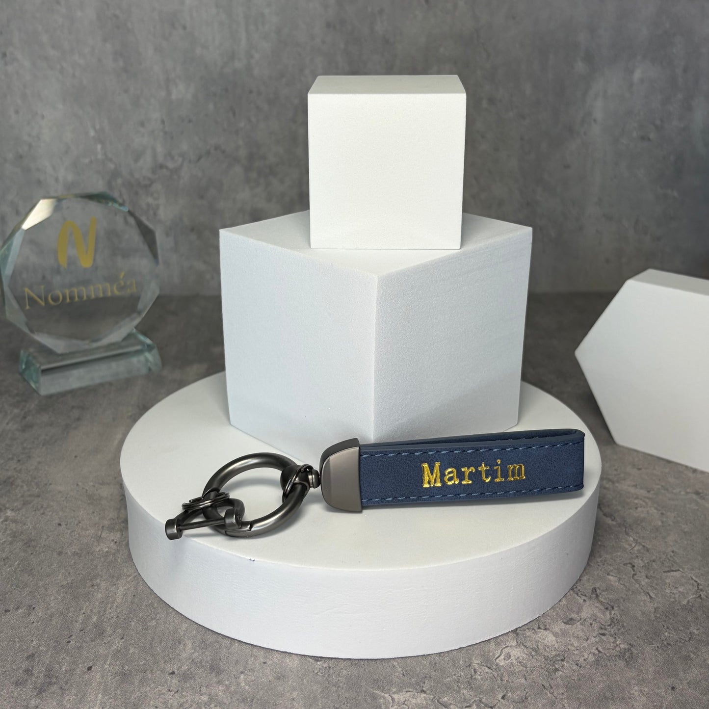 Porta-Chaves Couro com Nome