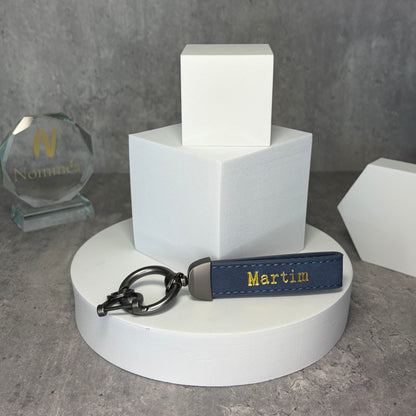 Porta-Chaves Couro com Nome