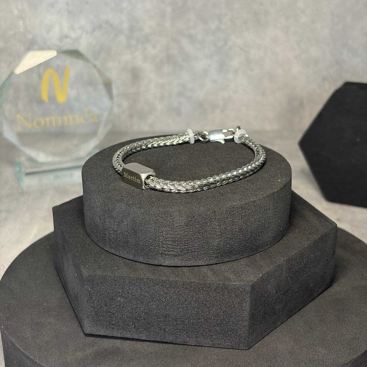 Pulseira Aço com Nome