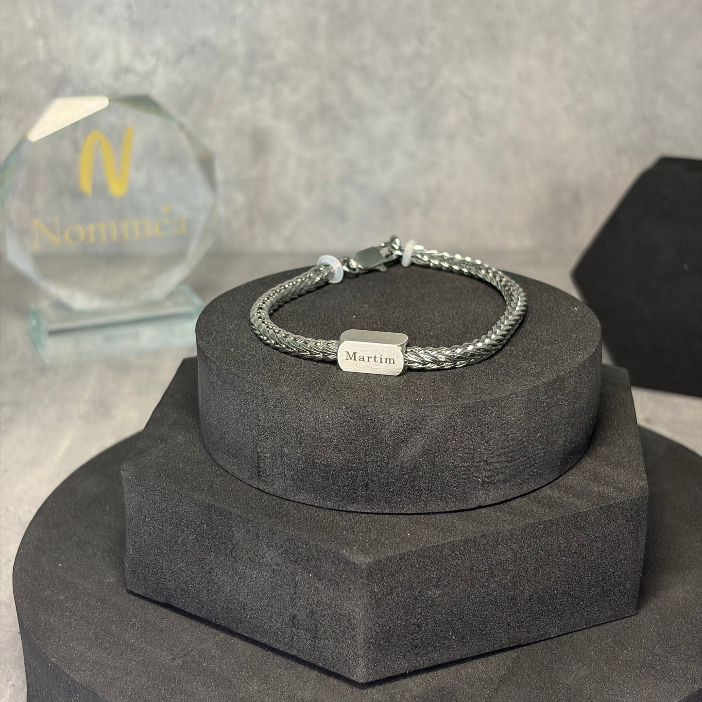 Pulseira Aço com Nome