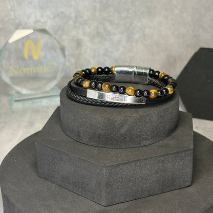 Pulseira Tripla com Nome