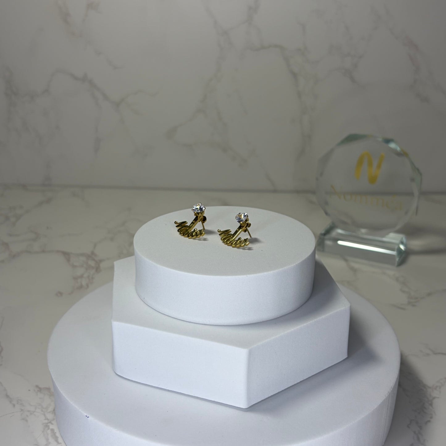 Brincos com Nome e Brilhante