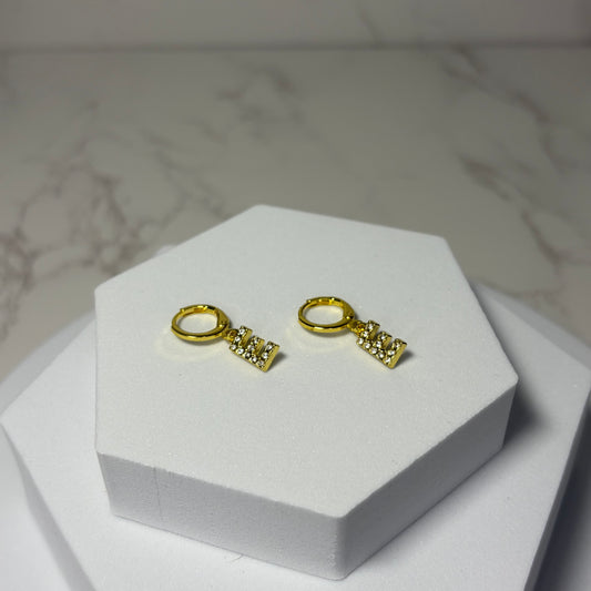 Brincos com Inicial e Brilhante