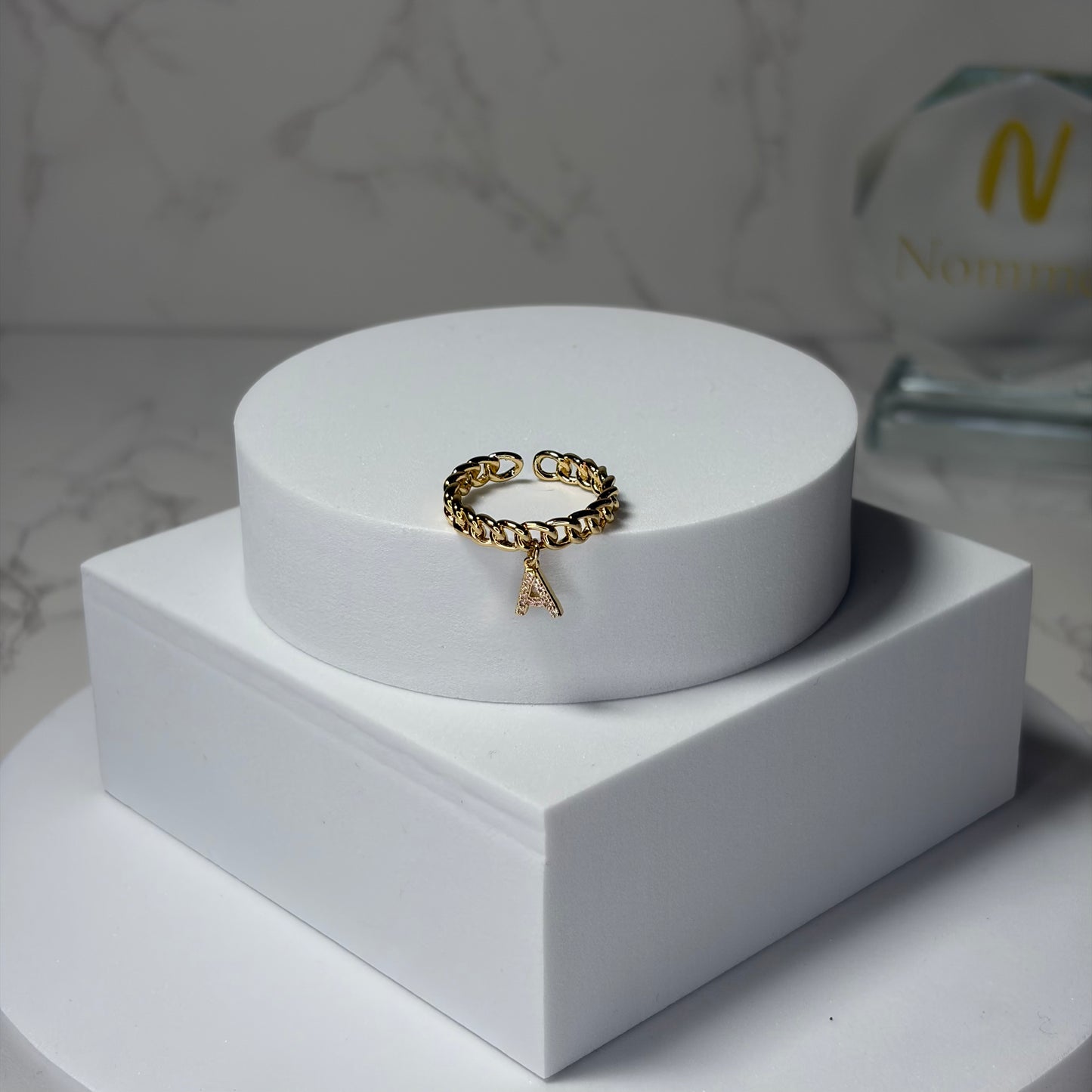 Anel Pendente com Brilhante