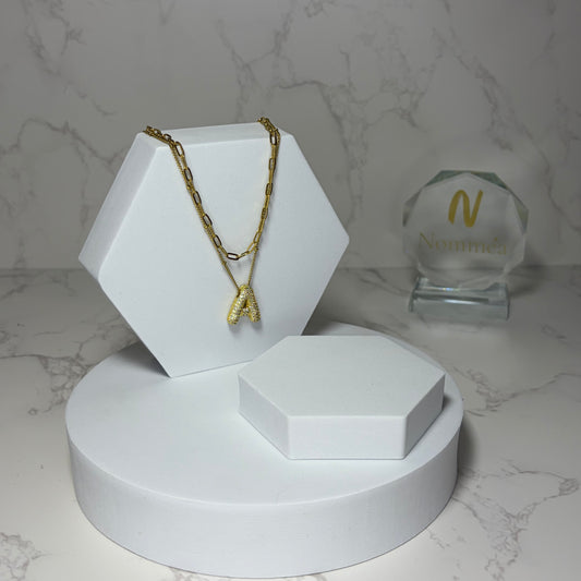 Colar Duplo com Iniciais