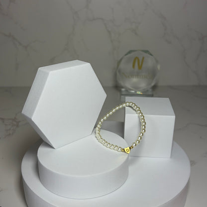 Pulseira Pérolas com Inicial
