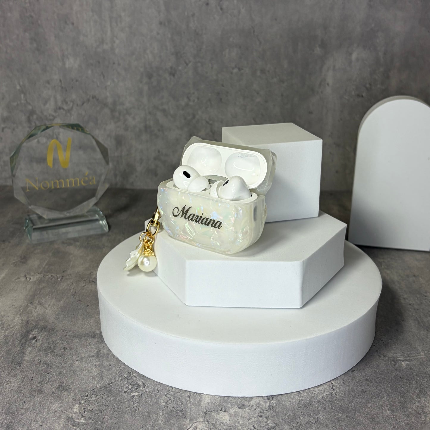 Capa AirPods Pérola com Nome