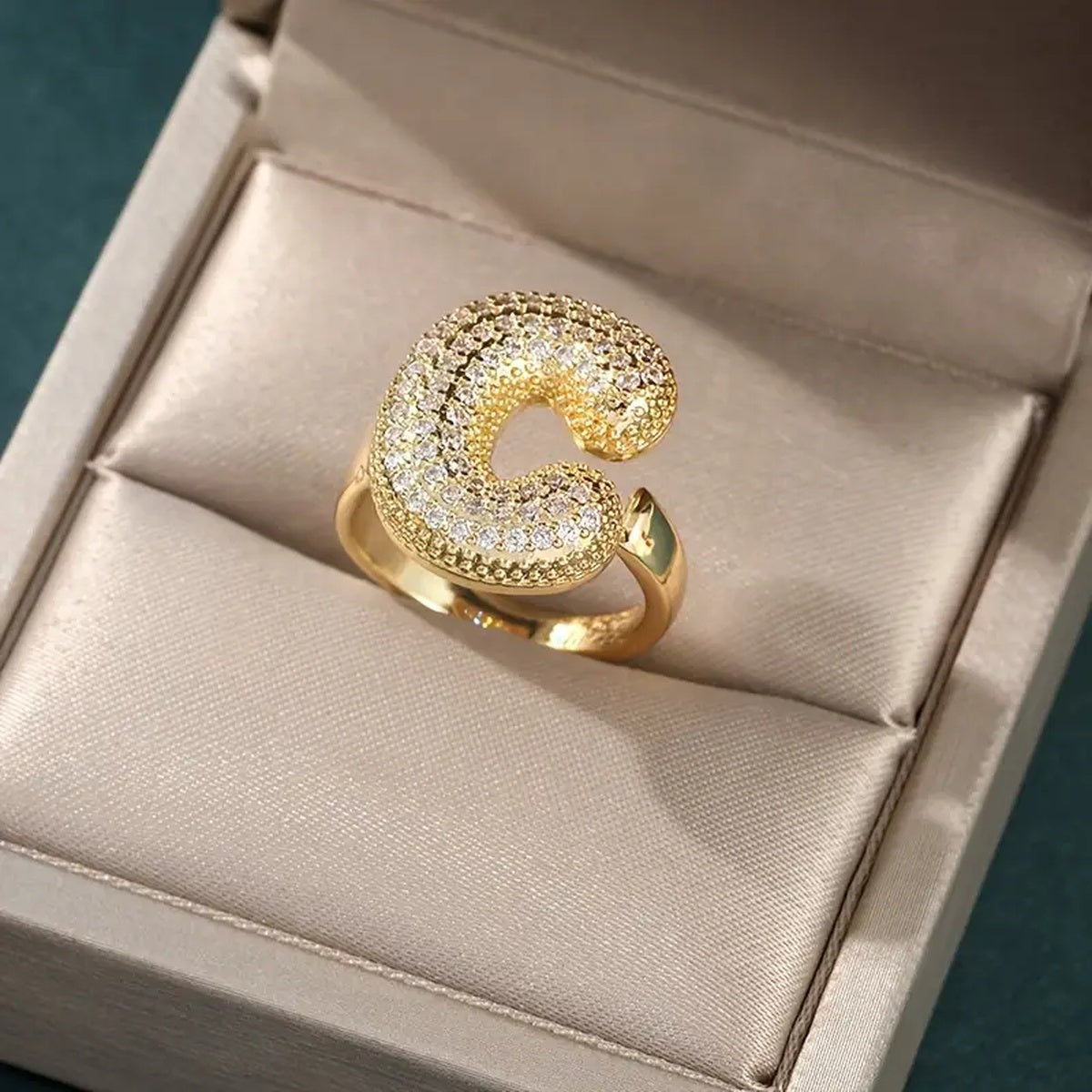 Anel Ajustável com Inicial