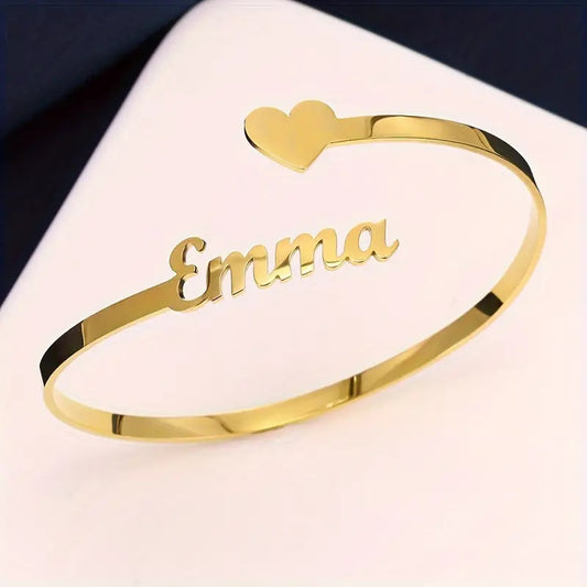 Pulseira com Nome e Coração