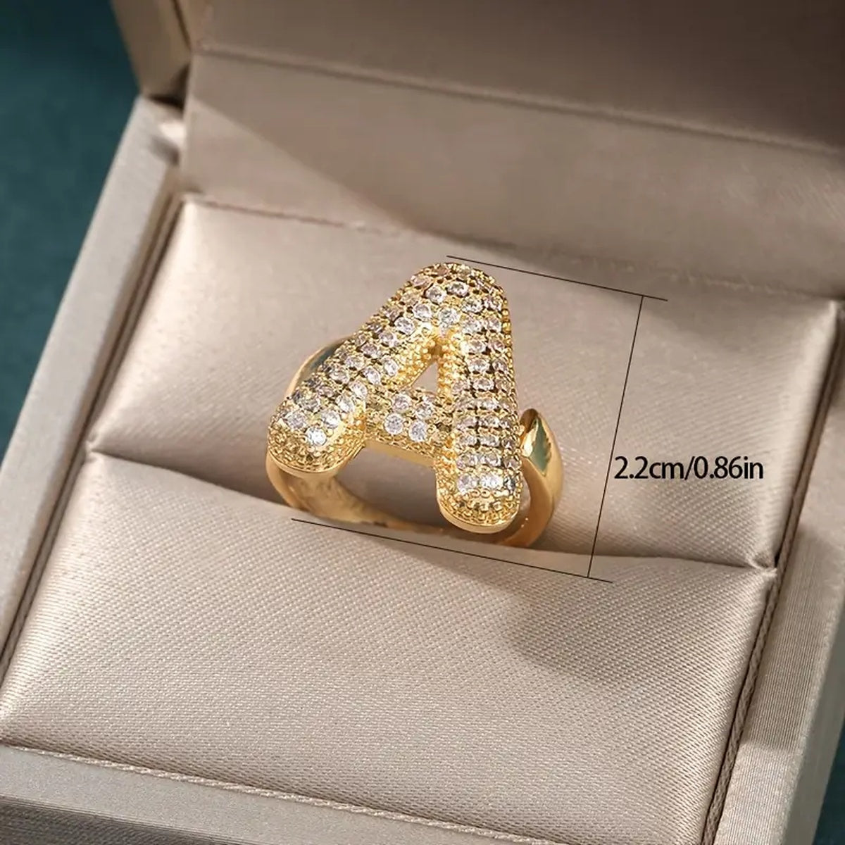 Anel Ajustável com Inicial