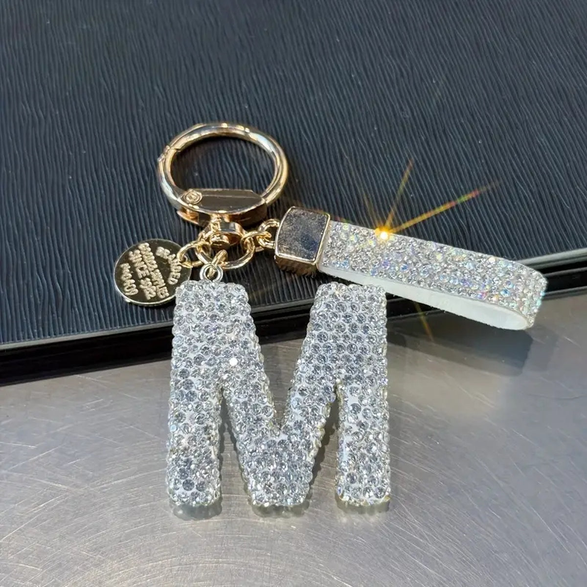 Porta-Chaves com Inicial Brilhante