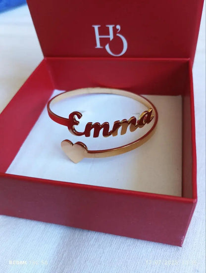 Pulseira com Nome e Coração