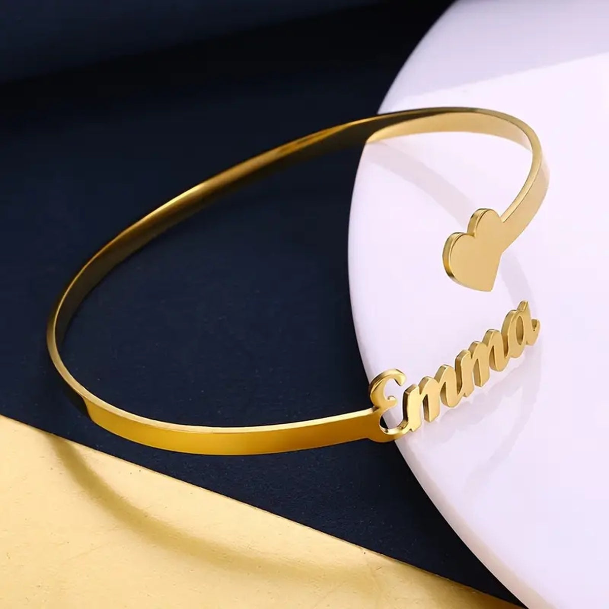 Pulseira com Nome e Coração